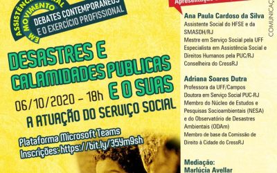 Vem aí debate sobre Desastres e o SUAS!